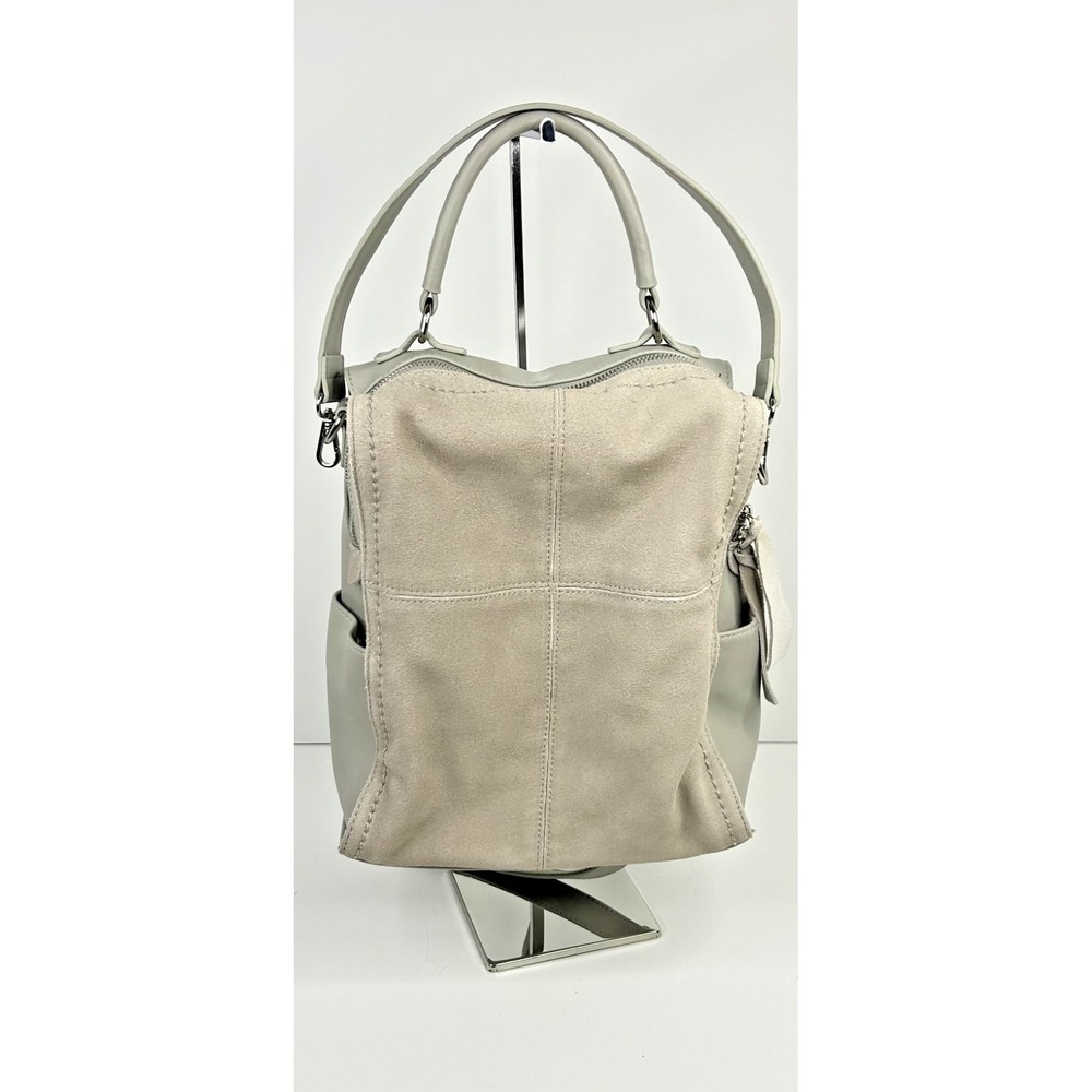 Moda Luxe Brette Backpack by Free People Gray/Gray Faux Suede Leather A+